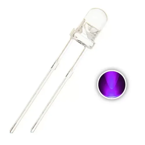 LED 3mm Viola Trasparente - Led UV