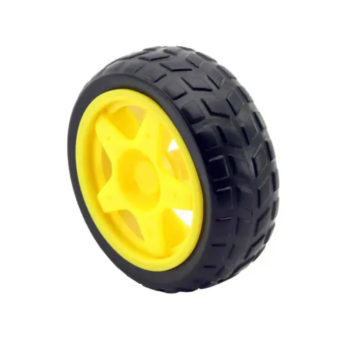 6V250 RPM Motor Compatible Wheels - Yellow Wheel