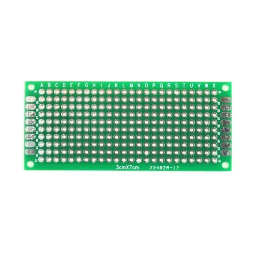 Placa PCB de Dupla Face 3x7cm-Perfboard