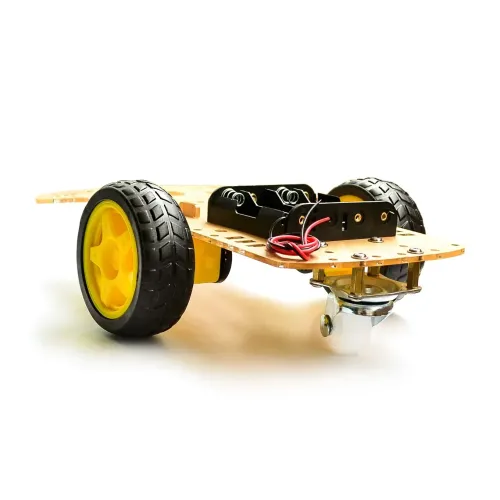 2WD Robot Car Chassis (2 Roți + 1 Roată drunk)