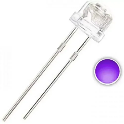 5mm Straw Hat Led Purple-UV