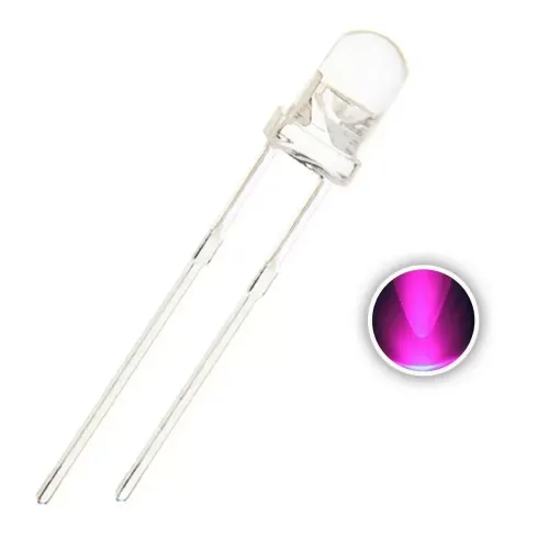 3mm LED Transparent Pink