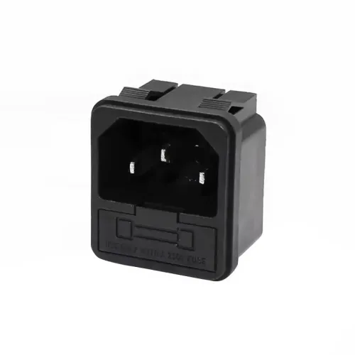 AC Power Socket Male 250V 10A with 10A Fuse