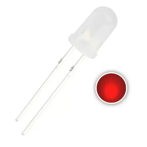 5mm LED Difuso Vermelho