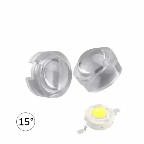 15 Gradi 1W - 3W Potenza Led Lens Trasparente 13mm