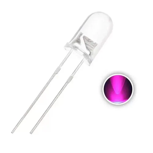 LED 5mm Transparente Rosa