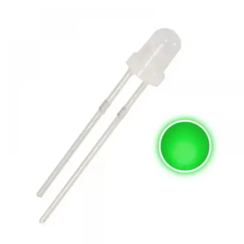 LED Verde Diffuso da 3 mm