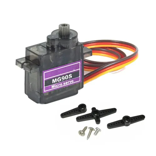 Servo Motor MG90S e Conjunto de Engrenagens - 180 Graus