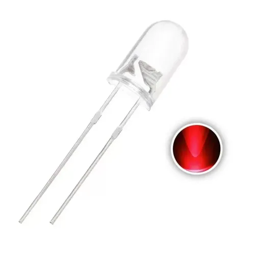 5mm LED Transparent Red