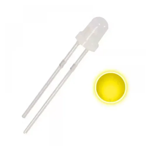 LED 3mm Difuso Amarillo