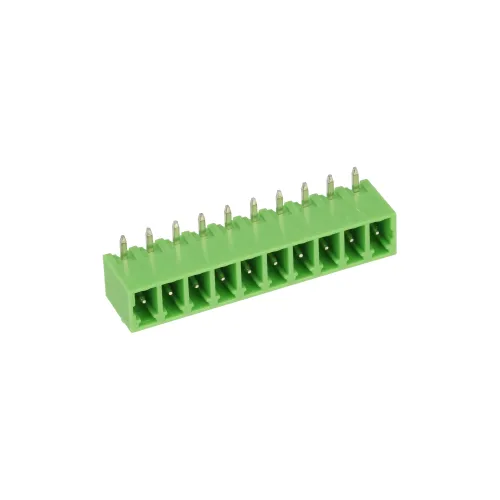 3.81mm Right Angle 10 Pin 90C Terminal Block Connector - Male