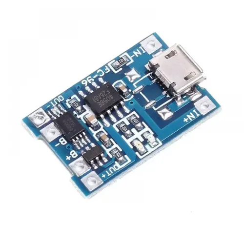 Module de Charge de Batterie Lithium Lipo Protégé Par Micro USB TP4056