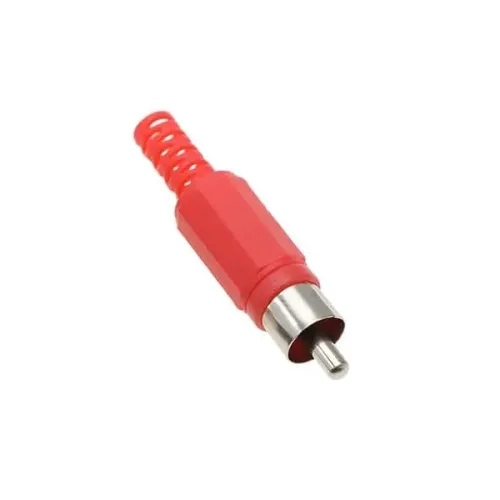 Connettore audio-video Adattatore Maschio Con Spina RCA - Rosso