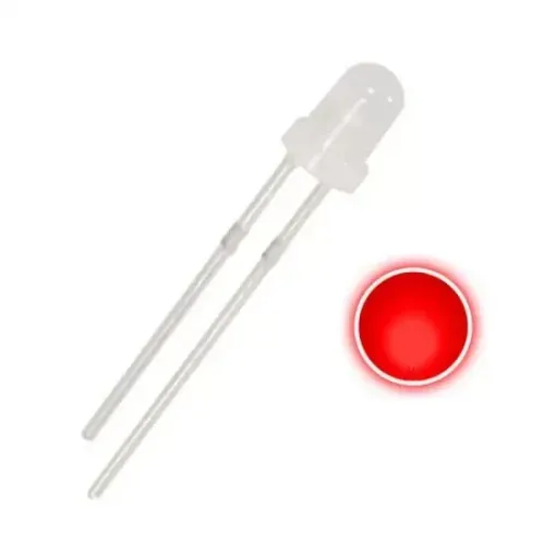 LED Rosso Diffuso da 3 mm