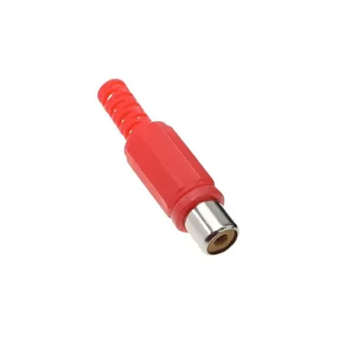 RCA Plug Female Adapter Audio Video Connector - Red