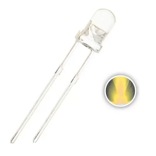 LED 3mm Transparente Amarillo