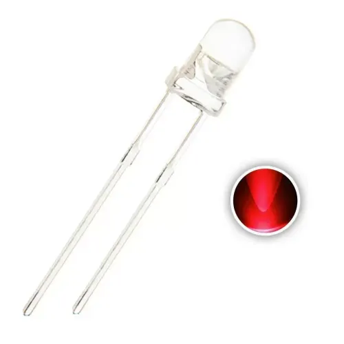 3mm LED Transparent Red