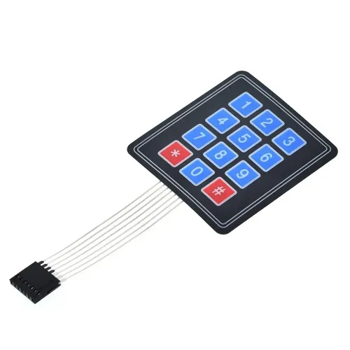 Teclado de Matriz de Membrana 4x3 Teclado de 12 Botões