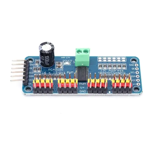 Carte de Pilote de Servomoteur PWM 12 Bits à Interface IIC 16 Canaux PCA9685